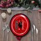 25 Count Betallic Red Congrats Grad Disposable Party Dinner Plates 11 3/4" x 10"